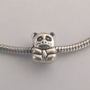 Silver Panda Charm for Pandora Style Bracelet‎